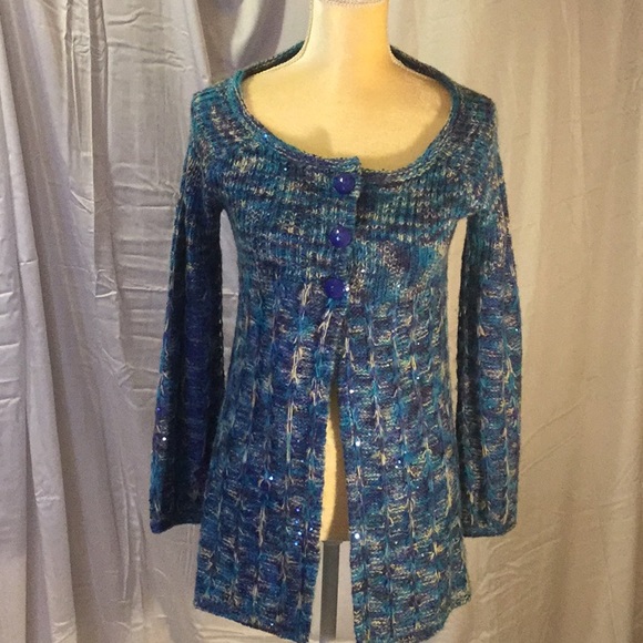 Soft multi blue Cardigan - Picture 2 of 8